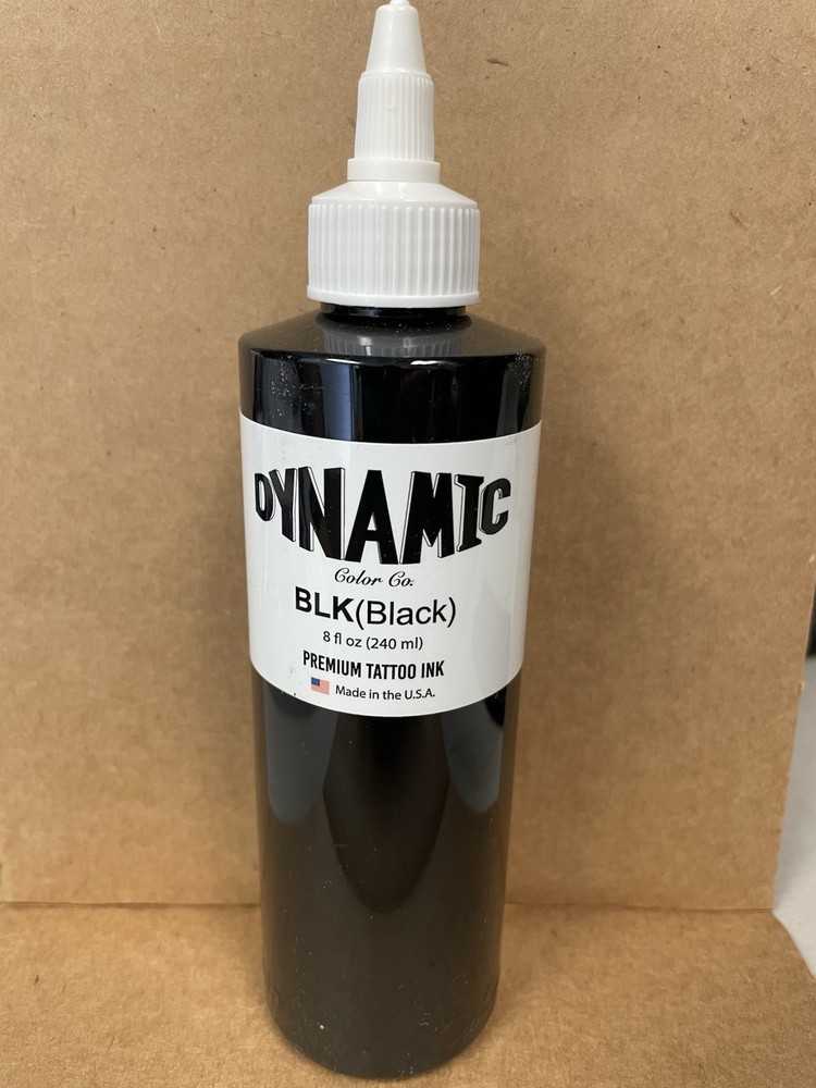 Dynamic Tattoo Ink Black 8oz Size Bottle