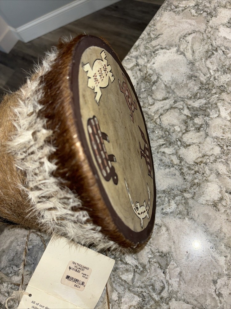 Double Bongo Drum Original Cowhide Leather Functional Instrument