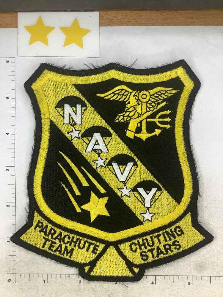 LARGE US NAVY PARACHUTE TEAM CHUTING STARS PATCH