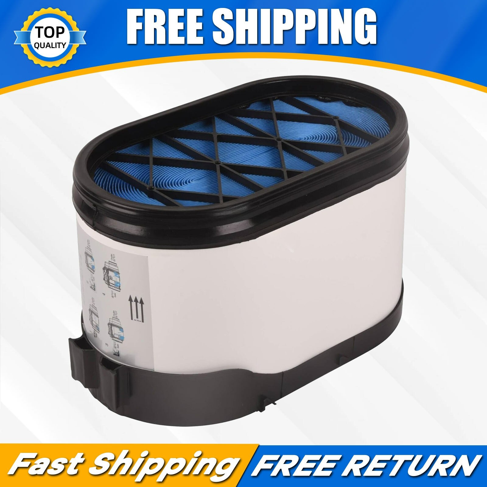 P616056 Engine Air Filter Fit for Kenworth T400 T800 T660 T680 Filter LAF6116