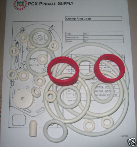 1974 Bally Champ Pinball Rubber Ring Kit