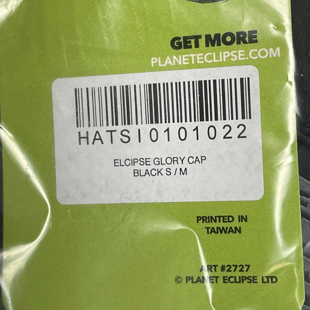 NEW Planet Eclipse Glory Hat - Black - Small/Medium