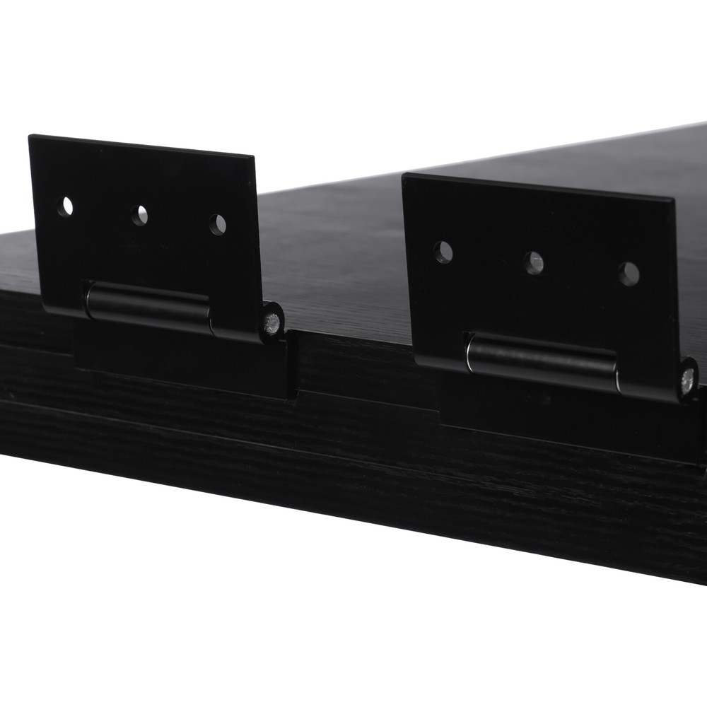 Black Folding Dining Table L-Shape Wall Mounted Floating Folding Table 132.28lbs