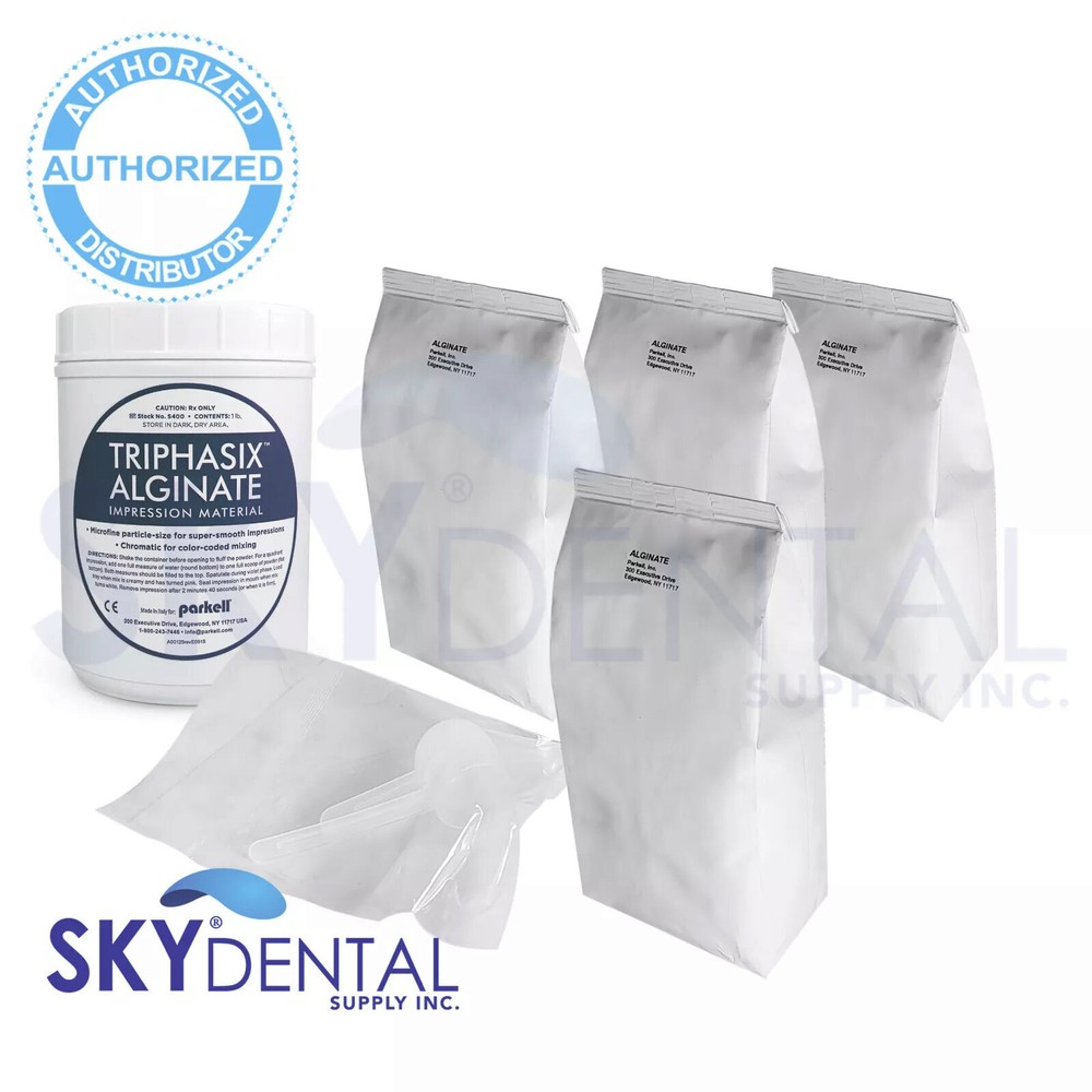 Parkell Dental Impression Material Refill TriPhasix Alginate 5 lb Remove Impres