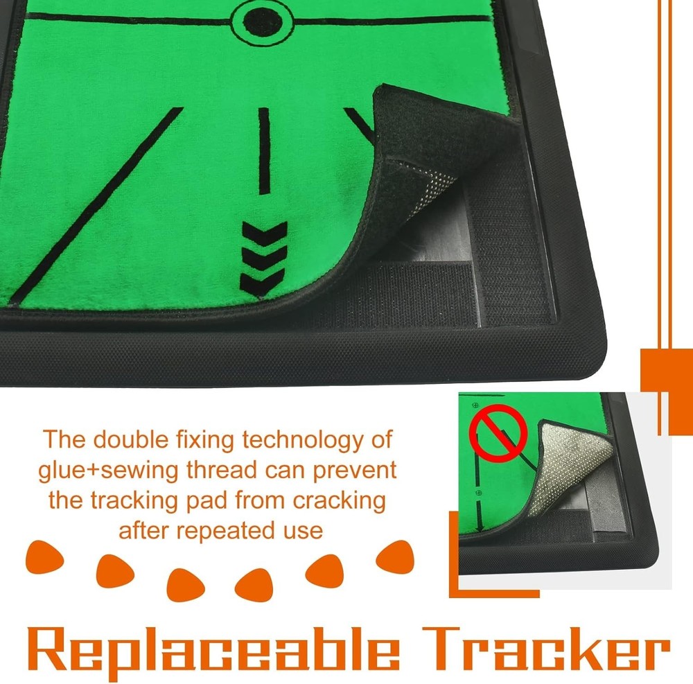 Golf Hitting Mat, Precision Pro Swing Mat for Path Feedback, Golf Training Ch...