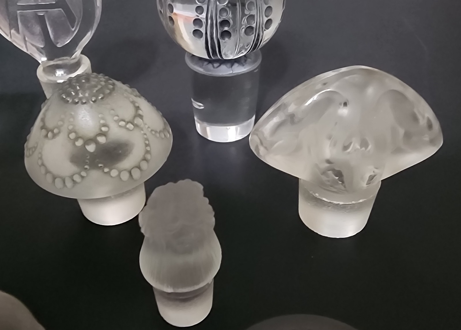 R.Lalique Glass Perfume Bottle Stoppers Collection