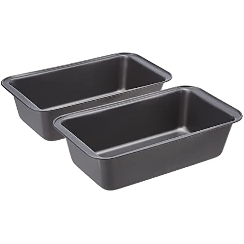 Amazon Basics Rectangular Nonstick Bread Loaf Pan for Baking Meatloaf with Even