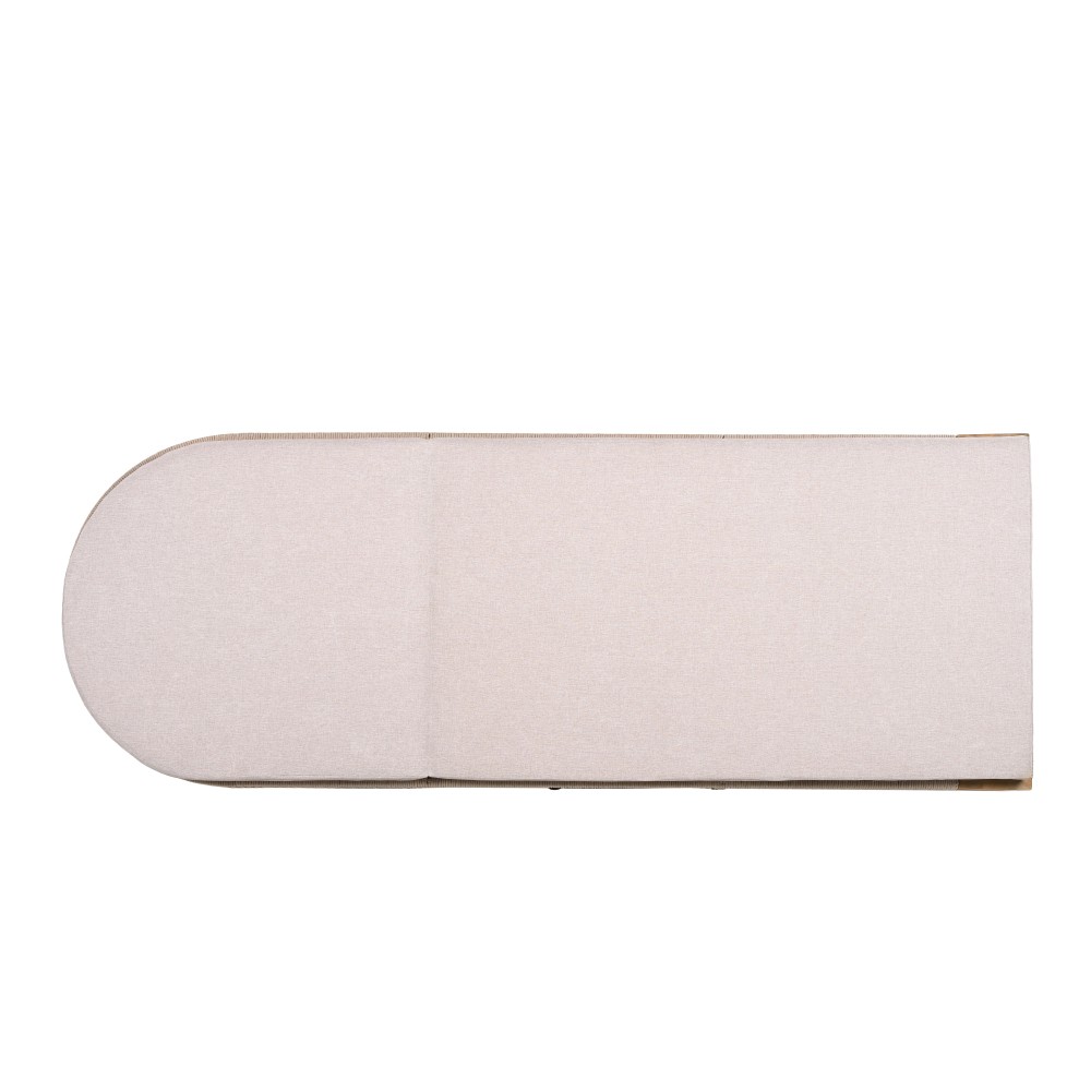 Outdoor Adjustable Chaise Lounge Set w/ Beige Cushion & Side Table, Patio