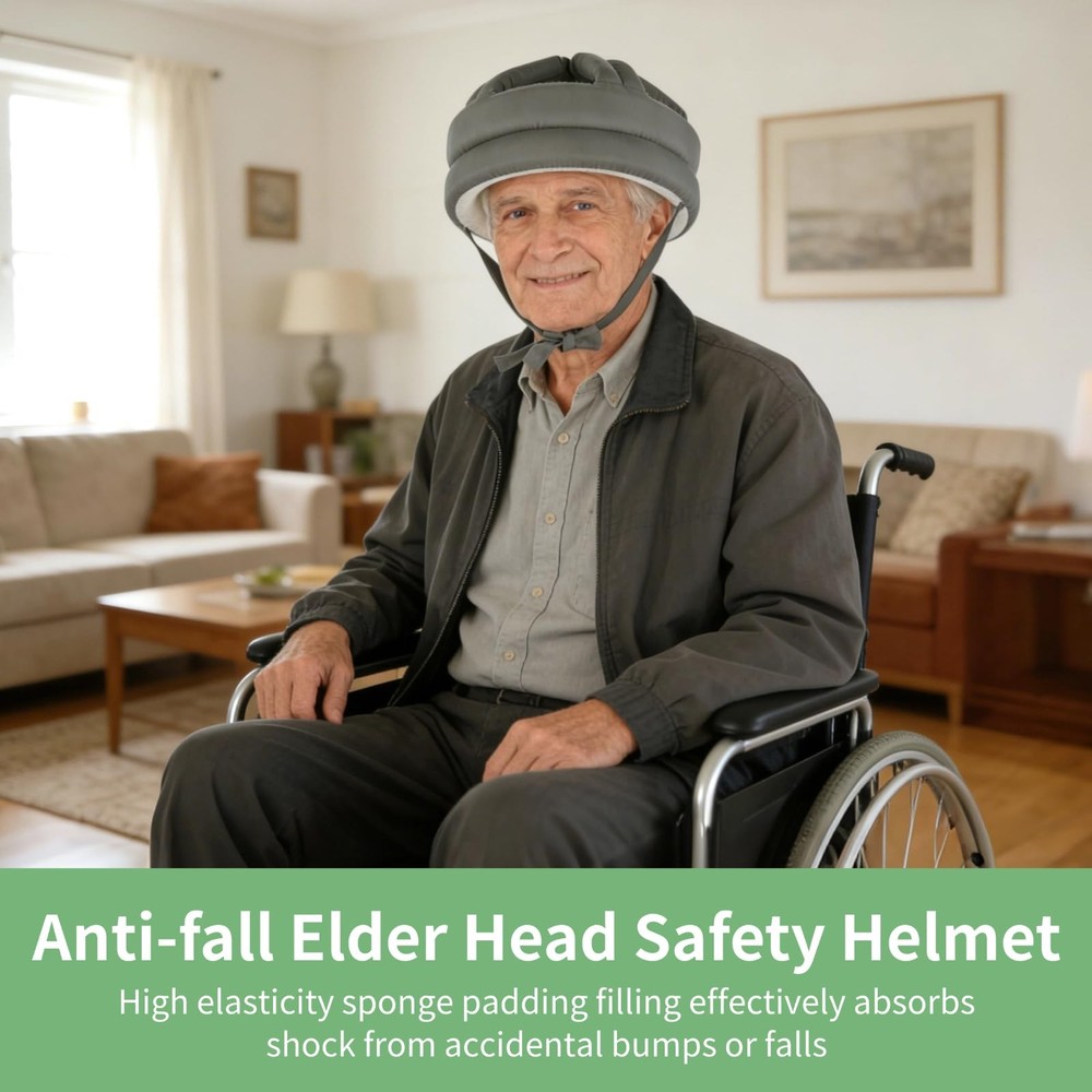Anti-Fall Elder Head Safety Helmet, Elderly Protective Helmet for Fall Protec...