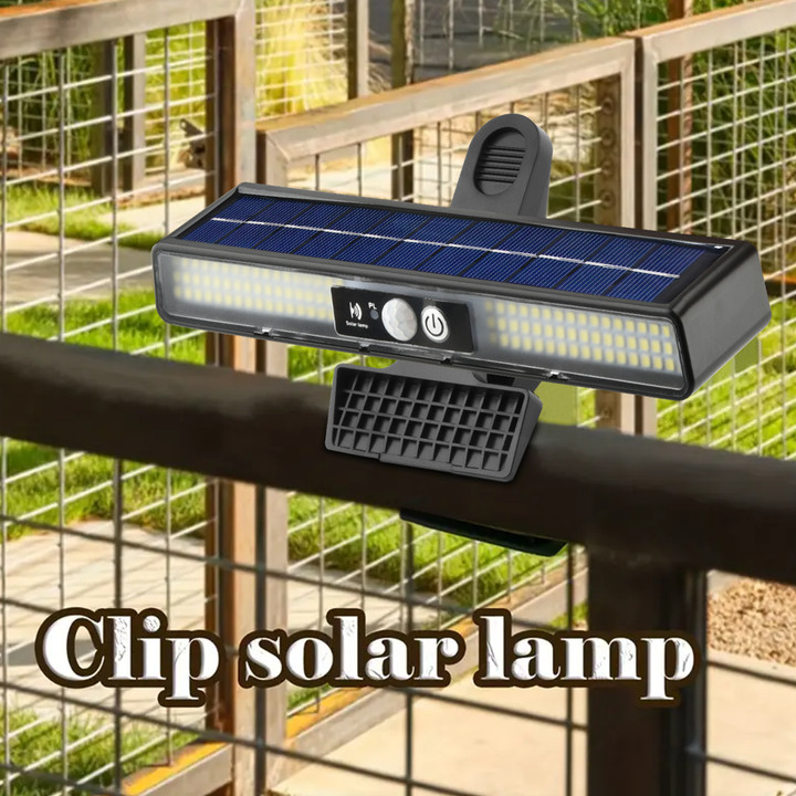 Solar Lights Outdoor Tree Clip Motion Sensor Security Wall Camping Light 3 Modes