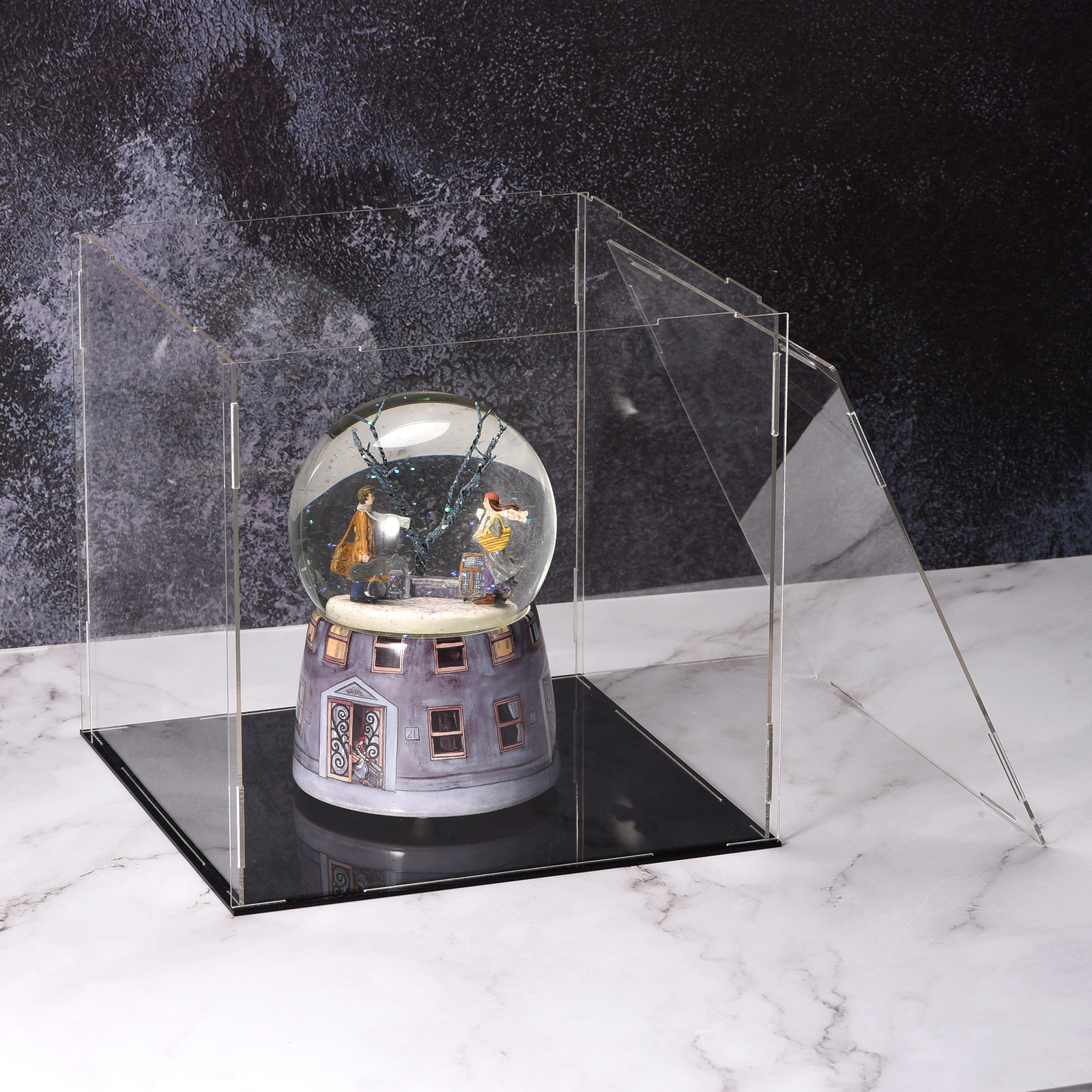 Acrylic Clear Display Case Box Dustproof Protection Showcase Box 25x10x10cm