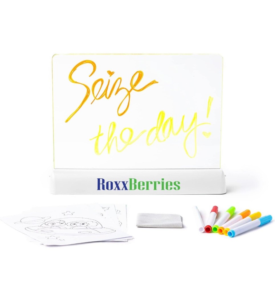 RoxxBerries Lightup Acrylic Drawing Board (White)