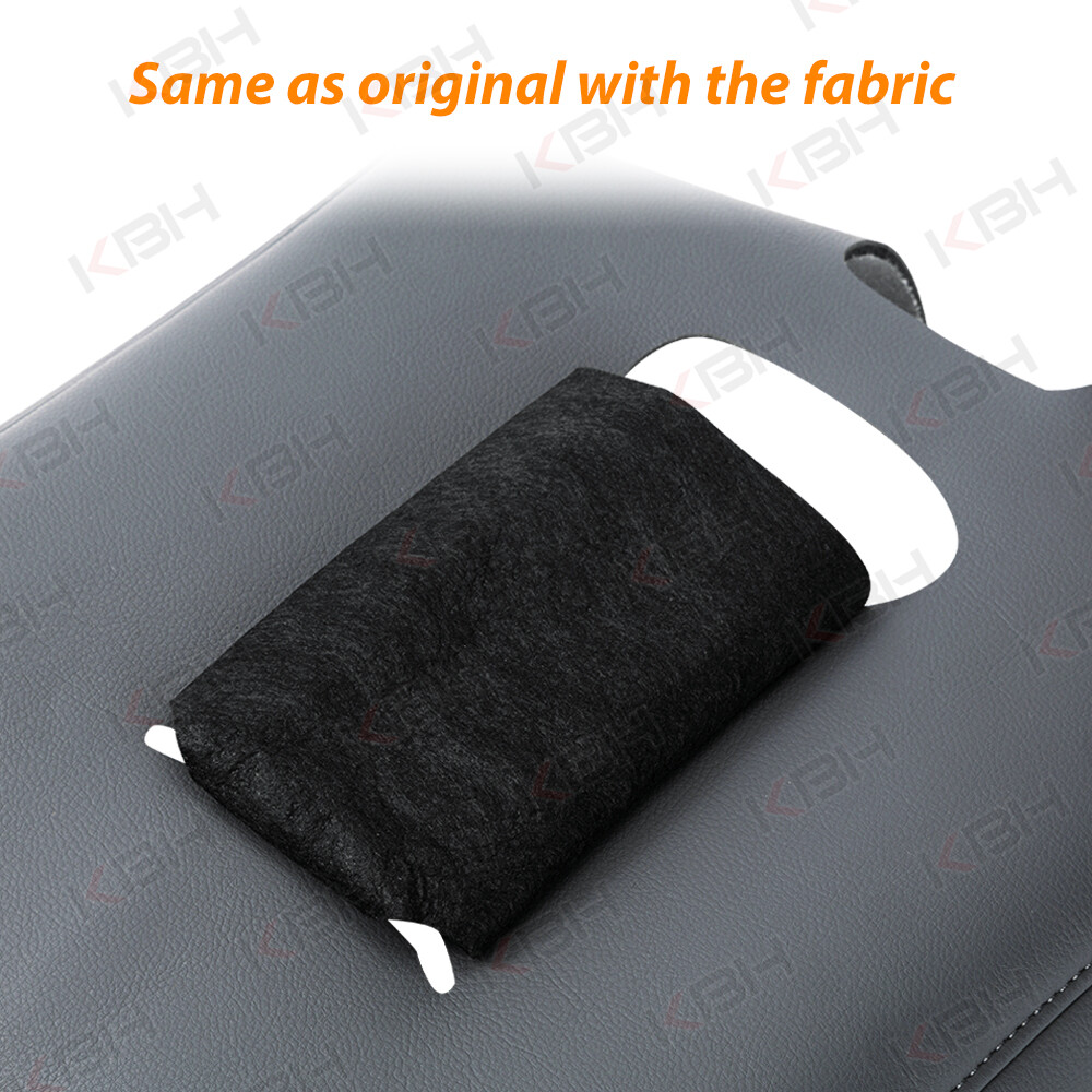 Fit 14-18 Silverado Sierra Jump Seat Console Armrest Lid Vinyl Cover Dark Gray