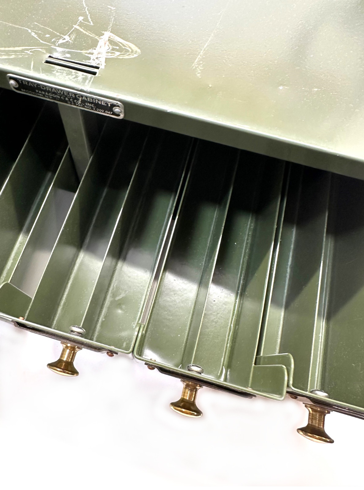 VINTAGE Six Tray-Drawer Microscope Slide Storage Stackable Metal Cabinet 19x16x5