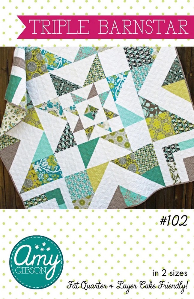 Triple Barnstar Quilt Pattern by Amy Gibson