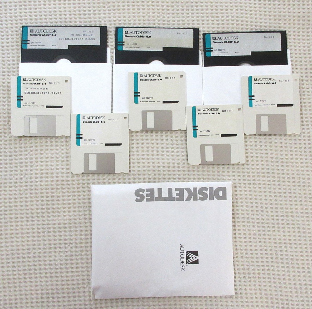 (O) Generic CADD 6.0 Design & Drafting Software, IBM, PC, Autodesk, 1991