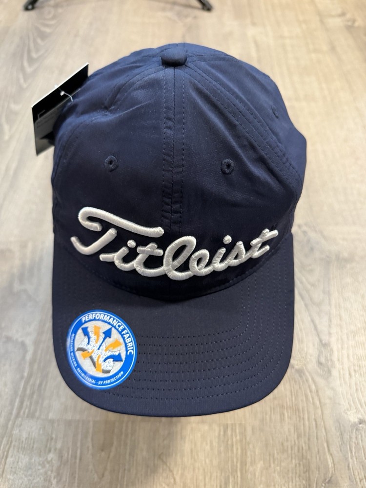 Titleist NXT Tour Adjustable Strap Golf Hat Script NOS Navy Blue NWT
