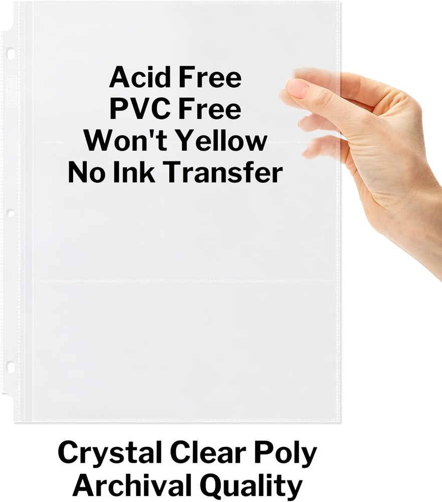Durable 50-Pack Clear Plastic Sheets for Currency and Coupon Organization