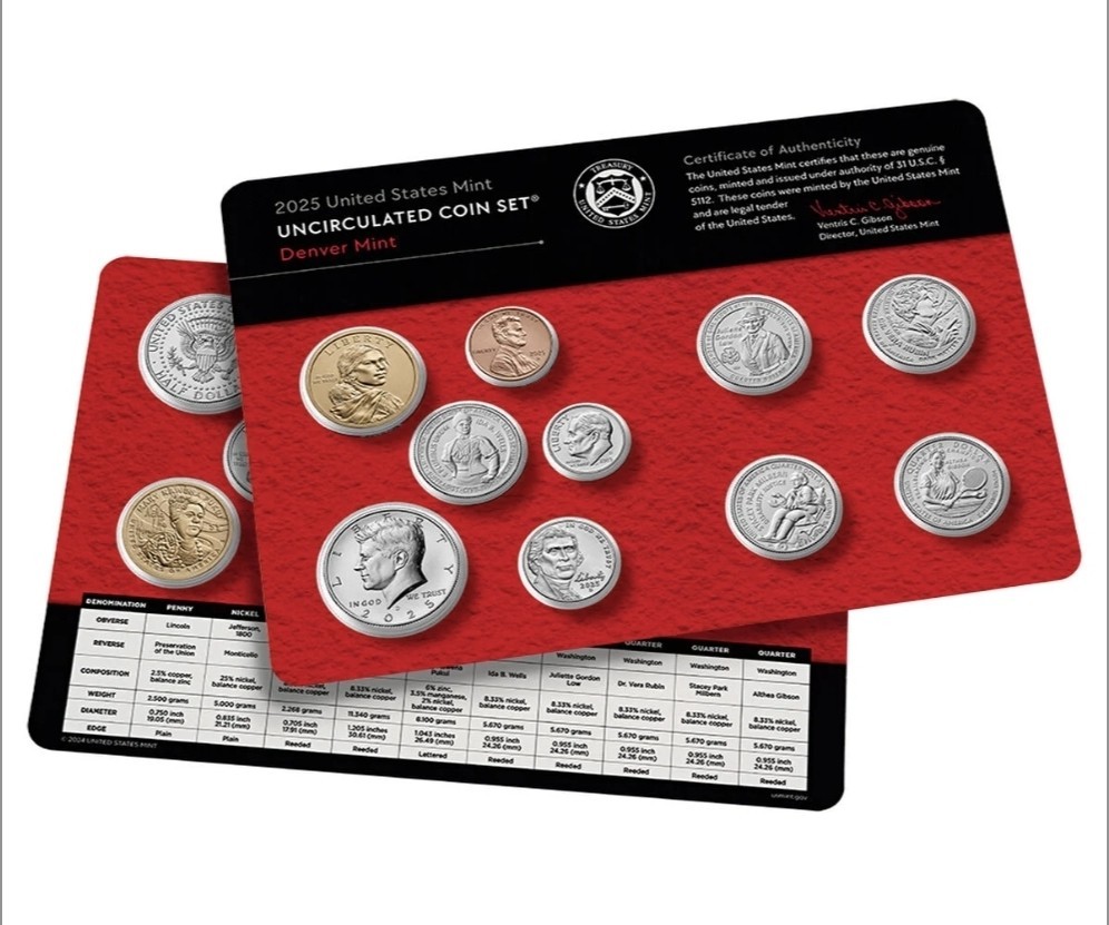 2025 US Uncirculated Mint set Philadelphia + Denver 20 coins -Last Penny! %