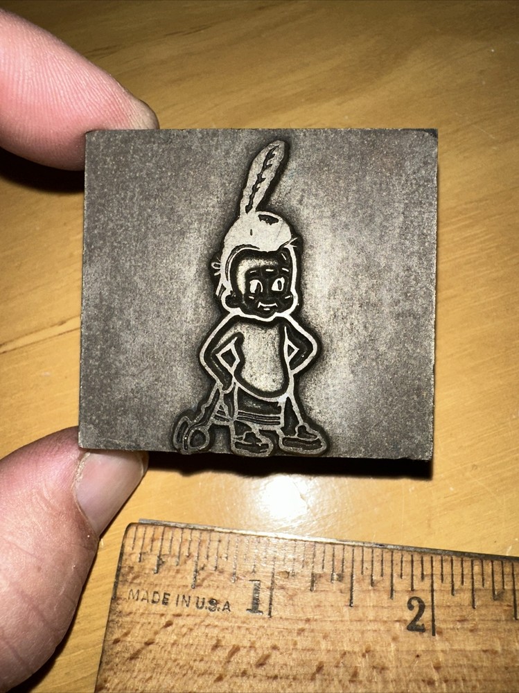 Print Block “ Young Indian Boy “ Nice Image & Lines!