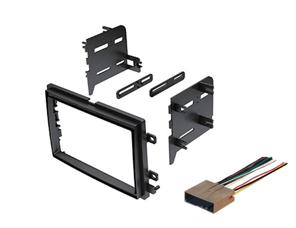 Double Din Dash Kit For Aftermarket Stereo Radio Install with Wire Harness