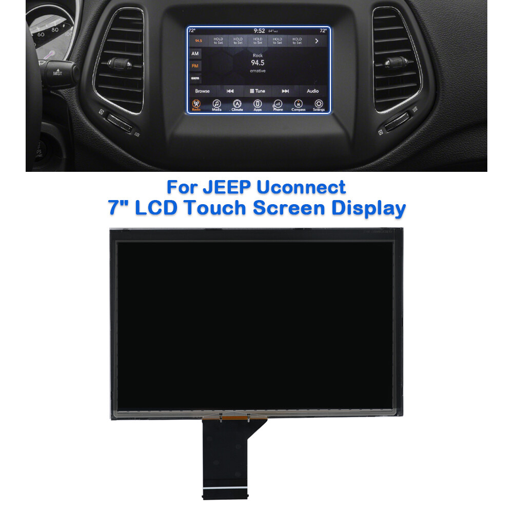 For 2017-2020 Jeep Compass Radio Navigation Replace 7" LCD Display Touch Screen
