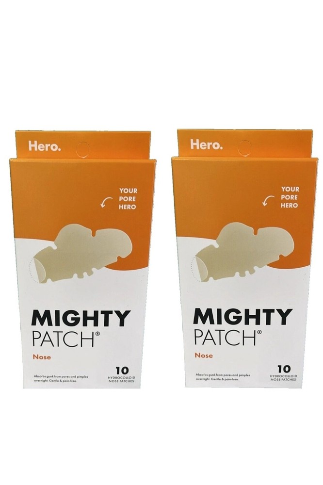 2 boxes Mighty Patch Nose by Hero Cosmetics, HYDROCILLOID 10 patches Each
