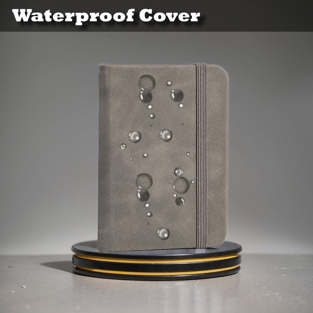 2 Pack Pocket Notebook Hardcover Jounal Notebook Mini Notepad 200 Pages