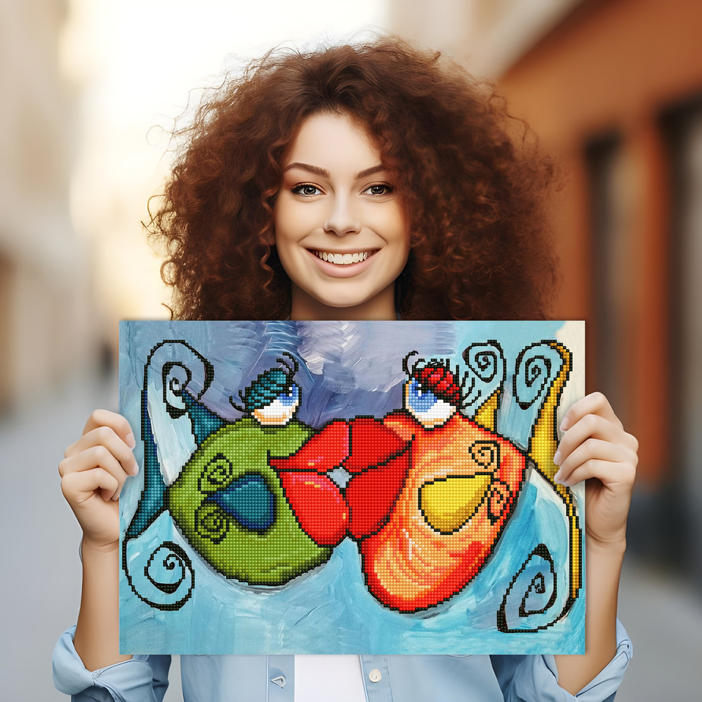 Diamond Dotz Fishy Kissy Diamond Painting Kit