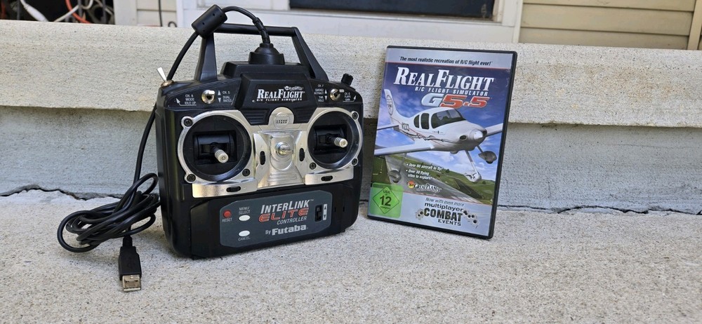 Futaba RealFlight R/C Flight Simulator Interlink Elite USB Controller +GAME G5.5