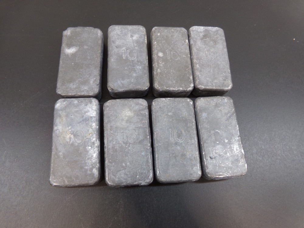 Lead Ingots 8 Pieces 16 oz ea. for Casting Sinkers Jigs Bullets