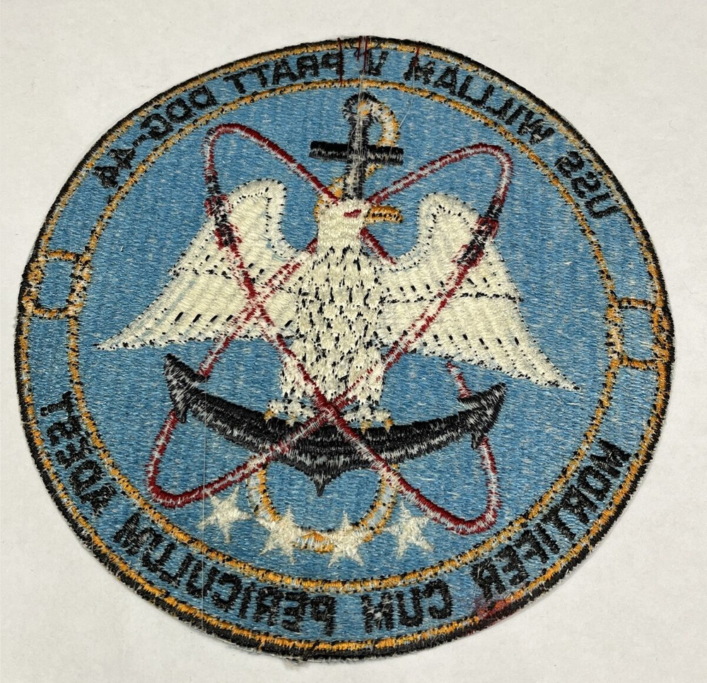 US NAVY SHIP PATCH USS WILLIAM V PRATT DDG-44 Vintage
