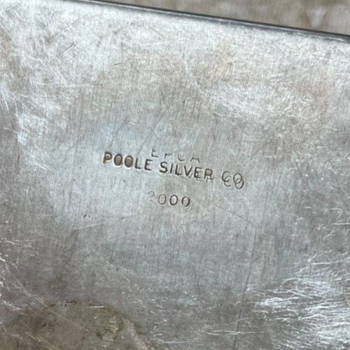 2 Antique Poole Silver Co Wood Lined Cigarette Boxes EPCA 1899 & 2000 Decor