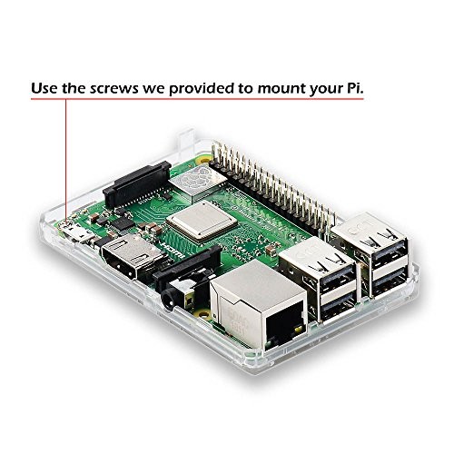 Raspberry Pi 3 b+ Case, Raspberry Pi 3 Model B+ Transparent Case with Clear