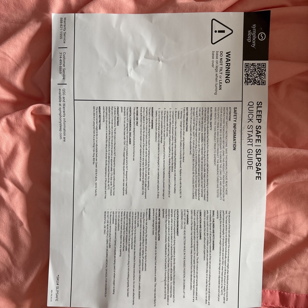 Sleep Safe By Symphony Sleep - New In Box!