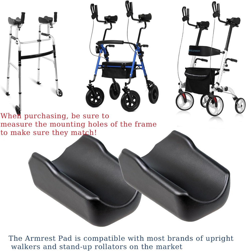 2 Pack Walker Armrest Pads, Universal Replacement Armrest Pads, Upright Walker A