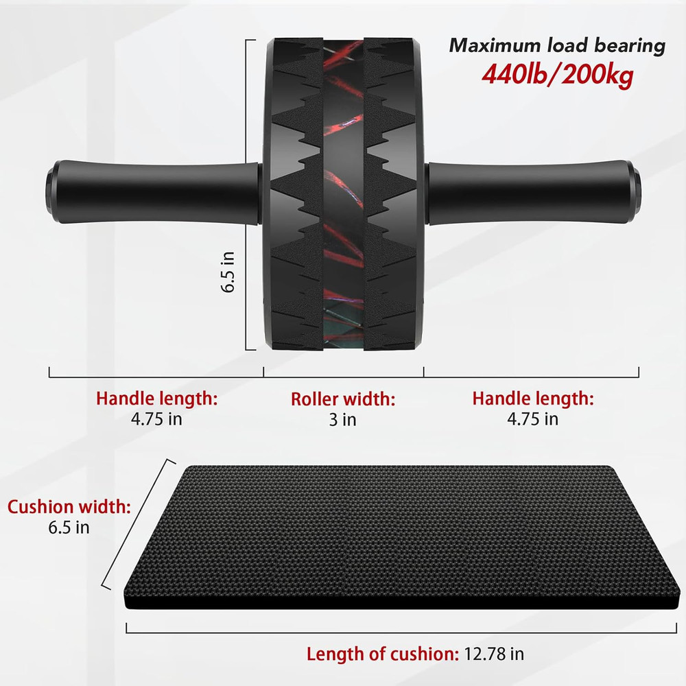AB Roller Wheel - Ab Roller for Abdominal Workout and Core Strength Training, Po