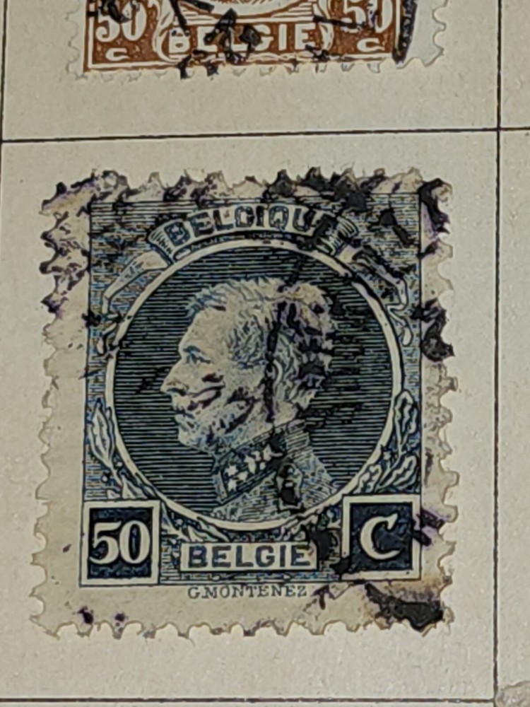 Foreign Belgium 50c Stamp Used - #H93