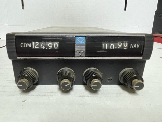 Narco Mark 16 Nav/ Comm, no Tray, Untested, Knobs Work, Vintage