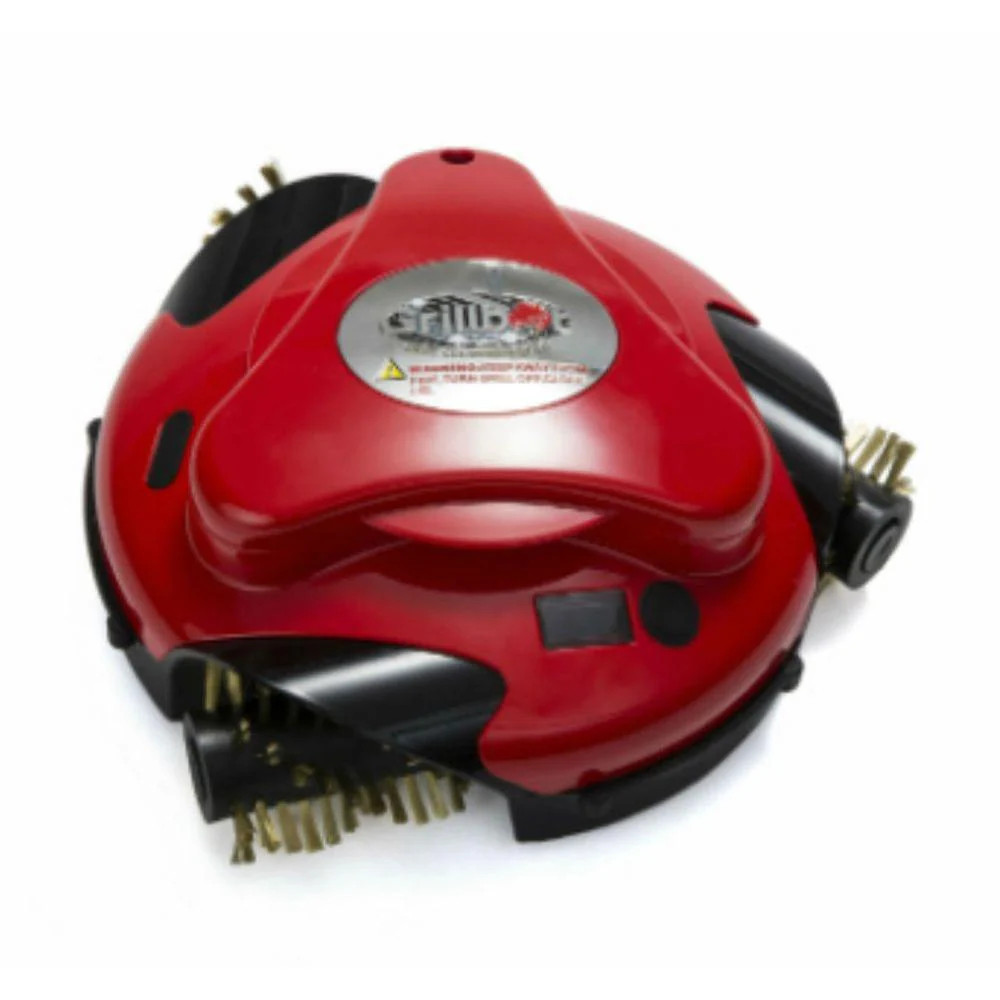 Red Automatic Grill Cleaning Robot with installed Brass Replacement Brush