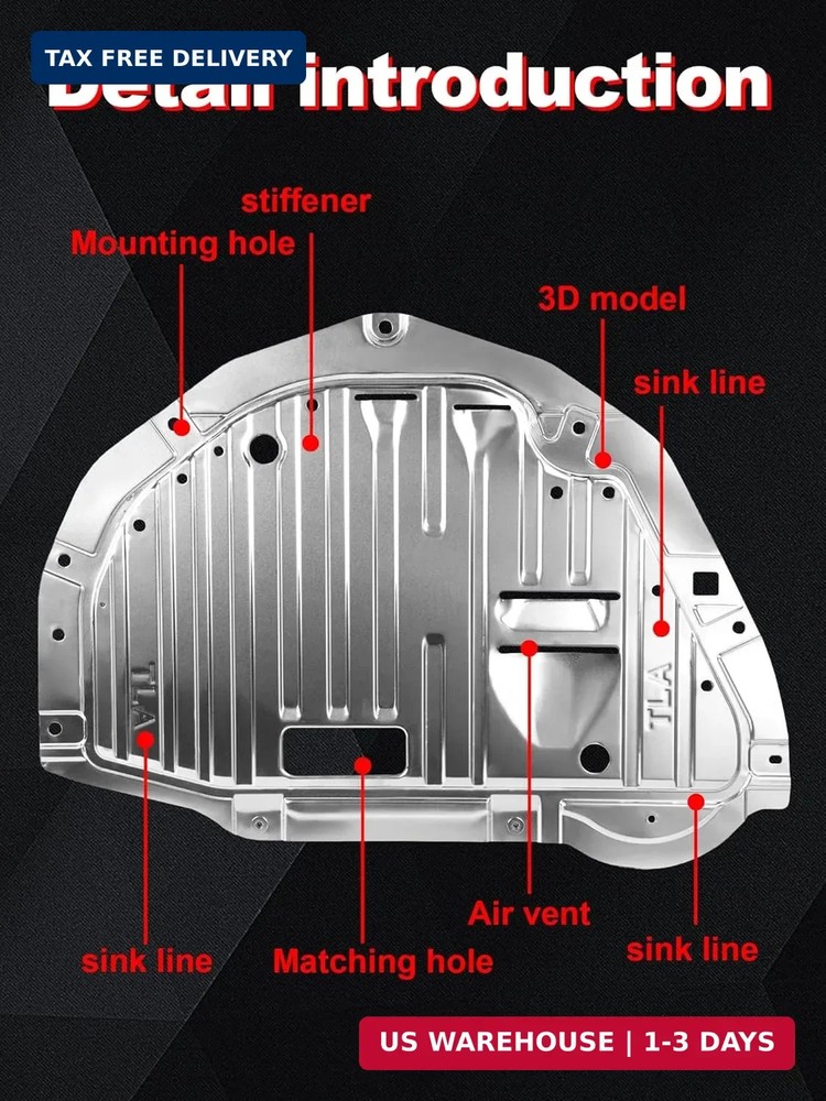 Engine Splash Shield Guard Compatible with CRV 2017-2022, Under Engine Cover Lid