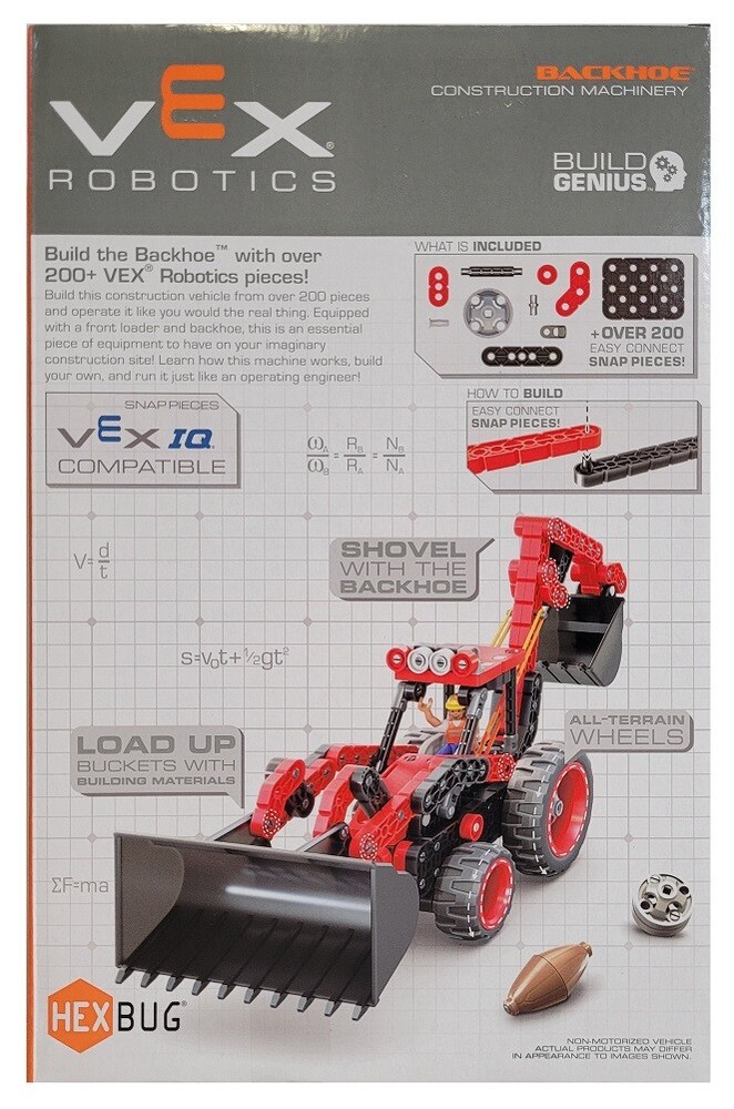 HexBUG VEX Robotics Red Backhoe STEM Starter Over 200 Pieces