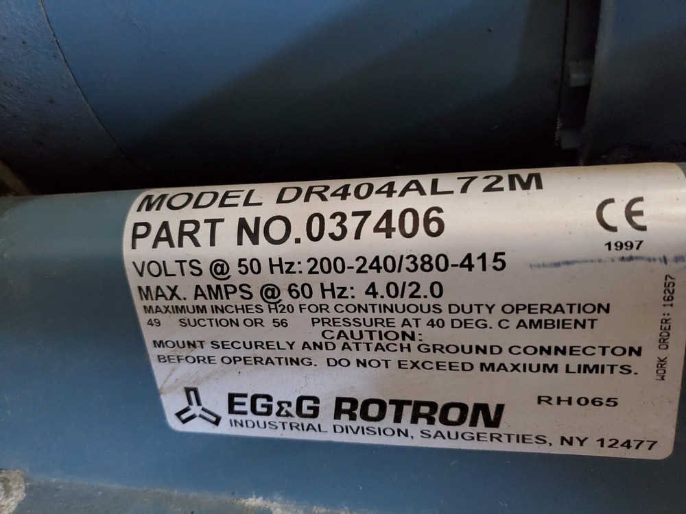 EG&G ROTRON DR404AL72M Blower