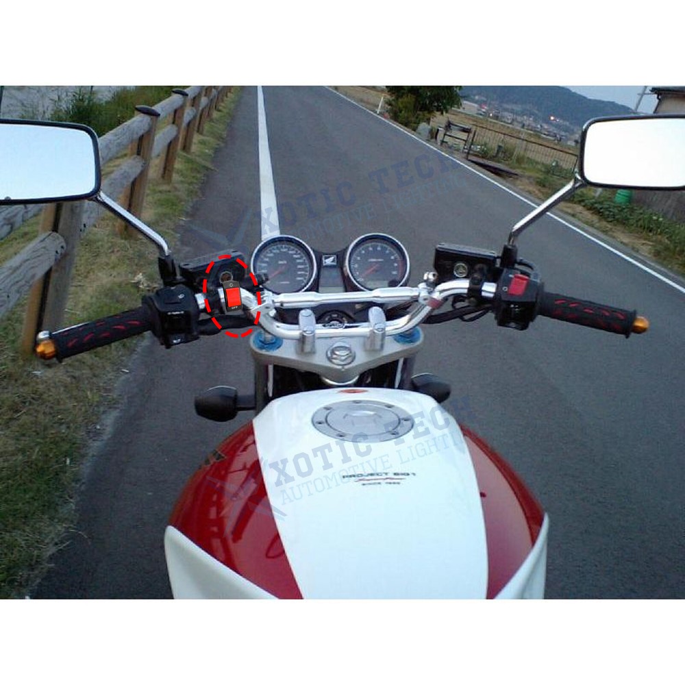 7/8″ Waterproof Motorcycle ATV Handlebar Push Button Switch Mount Toggle DC12V