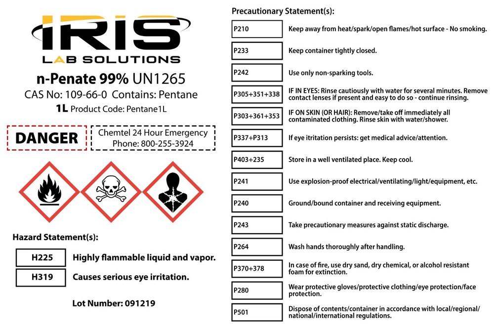Pentane (n-Pentane), CP, 99+%