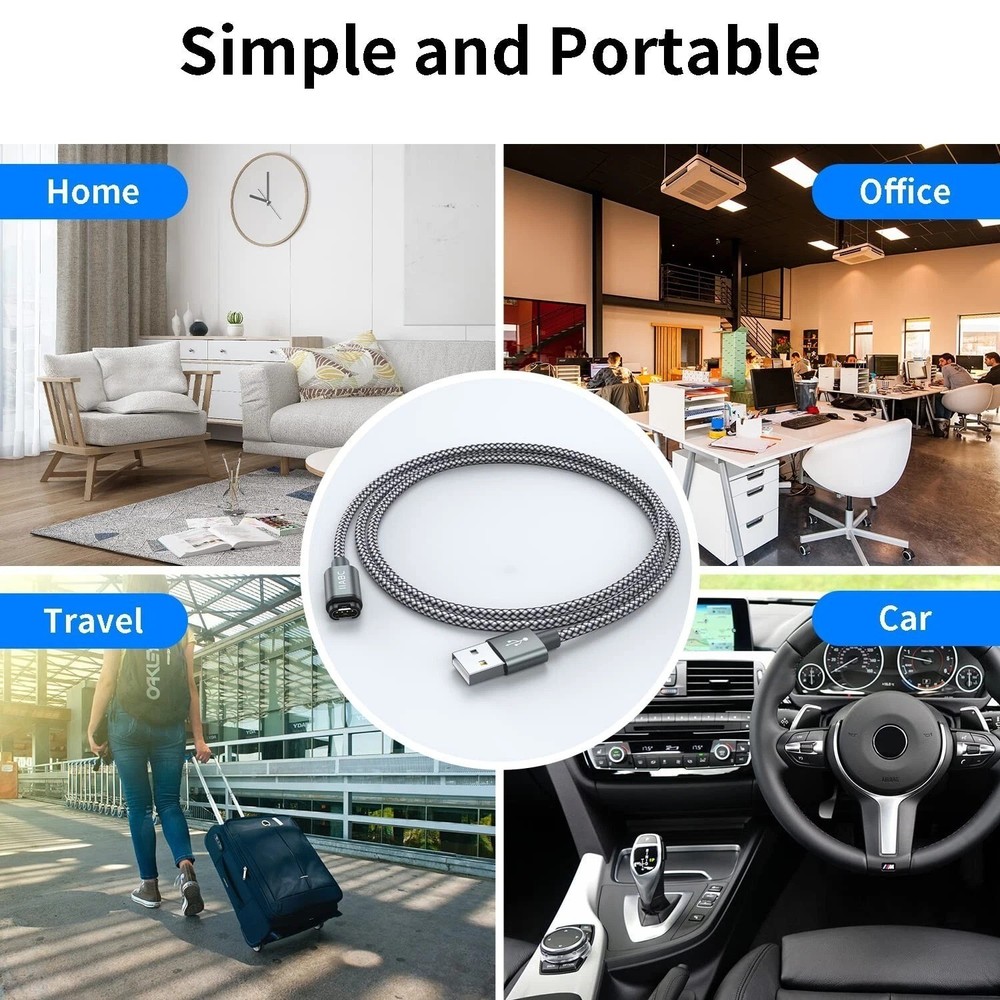 Compatible for Garmin Watch Charger Cable 1 or 2 Pack