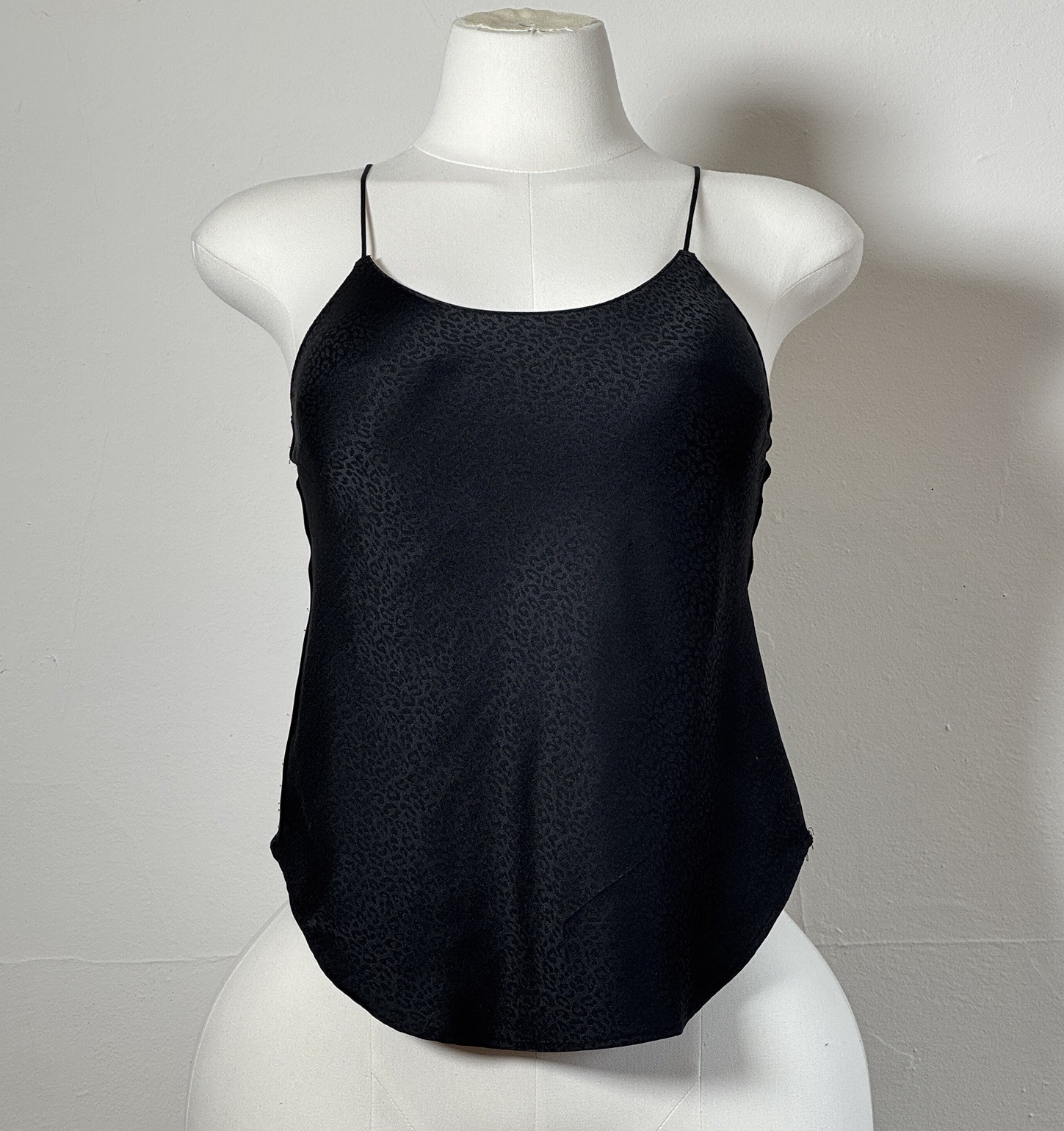 Victoria's Secret Camisole Black Animal Print Adjustable Strap Women's XS