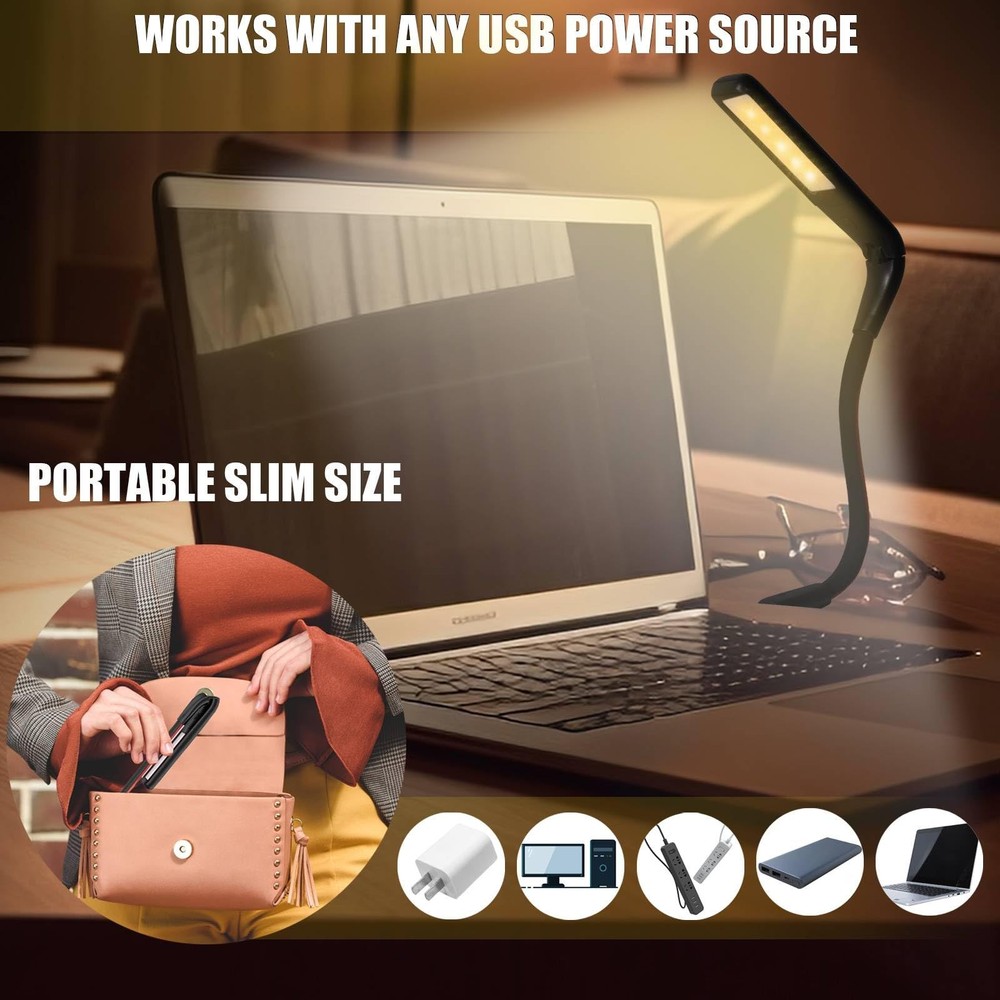 USB LED Light for Laptop Lamp, Brighter Gesture Sensing Mini, Black