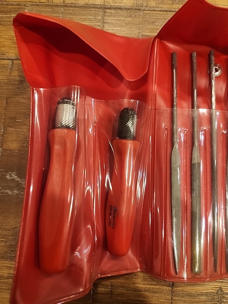 *SNAP ON TOOLS HBFN120 SWISS PATTERN MINIATURE FILE SET WITH 2 HANDLES