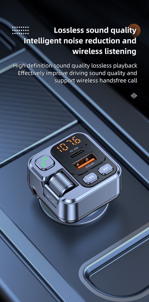 Car Wireless Bluetooth FM Transmitter MP3 Player USB Car Fast Charger Adapter